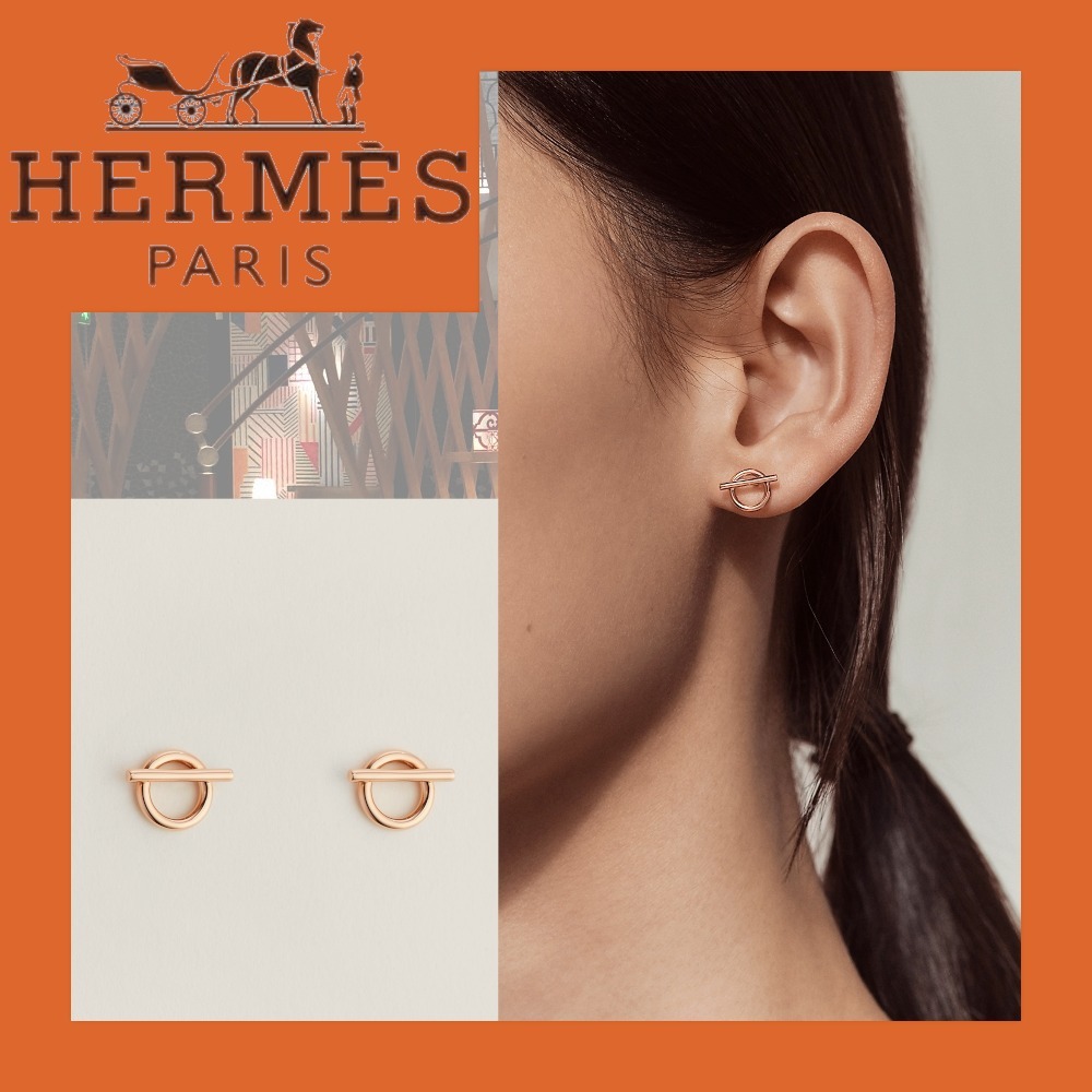 ☆耳元を美しく☆ HERMES エシャペ・エルメス・イヤースタッズPM