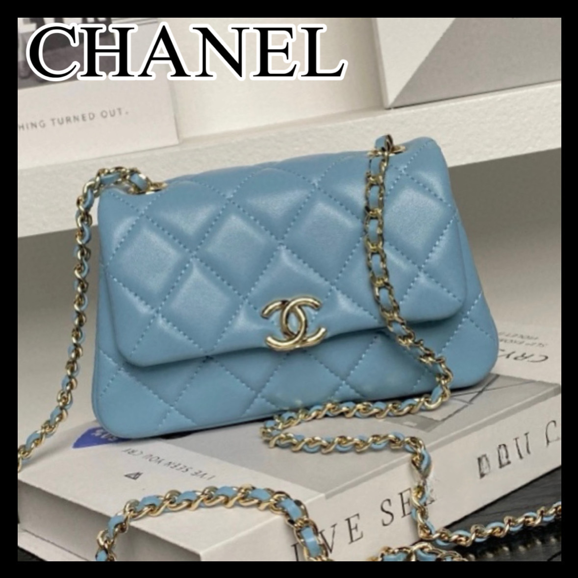 《上品で女性らしいカラー♪》大人気★CHANEL ショルダーバッグ