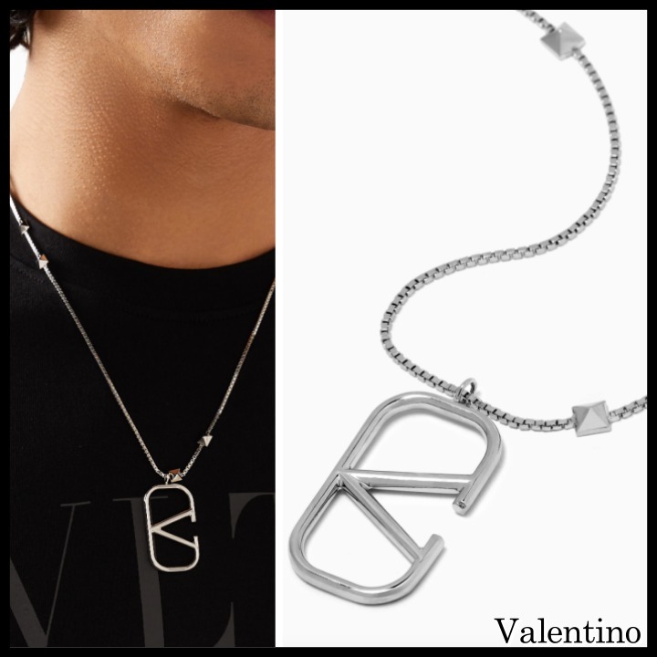 関税送料込◆Valentino◆Vロゴ シグネチャー ネックレス
