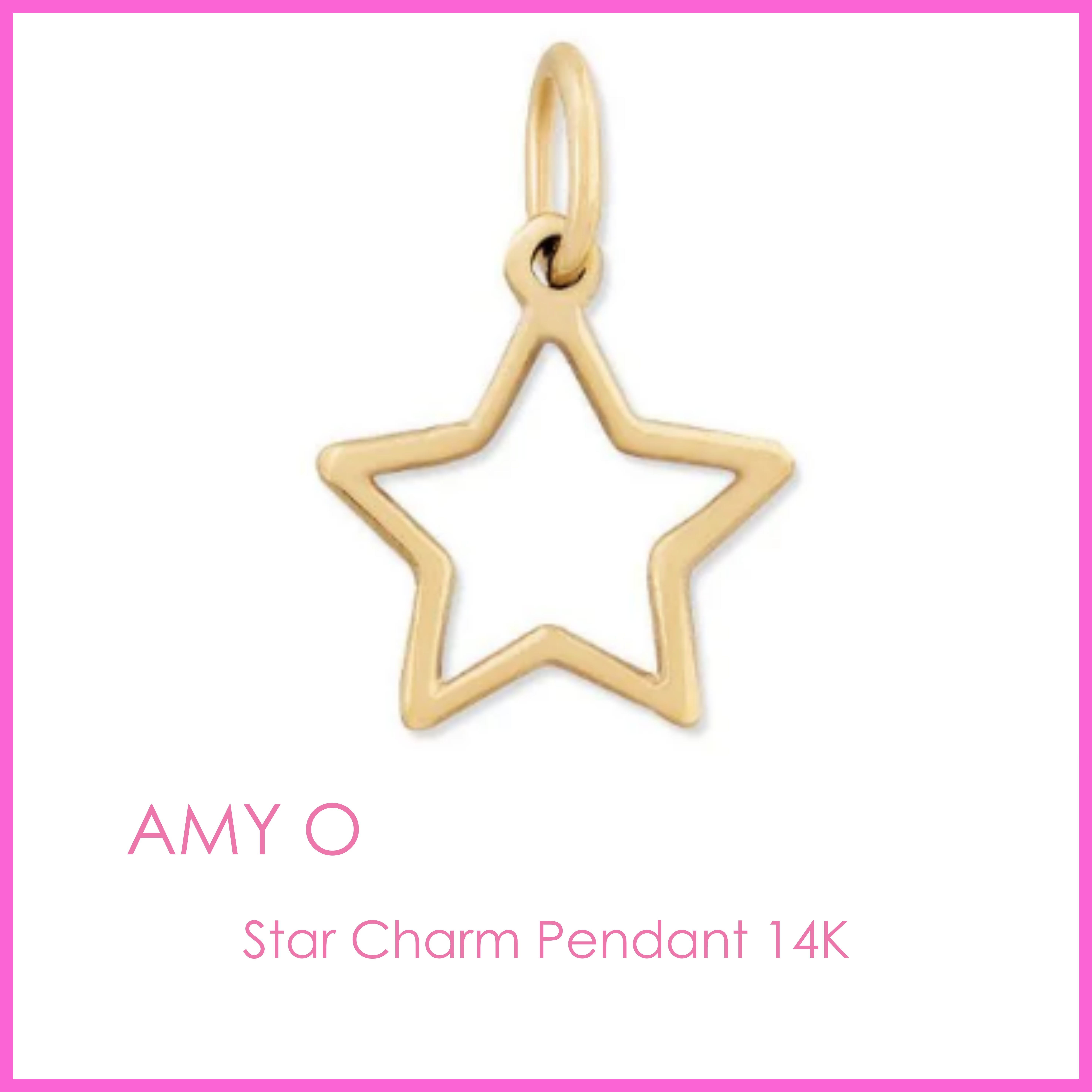 送料関税込【AMY O】Star Charm Pendant 14K☆チャーム♪国内発