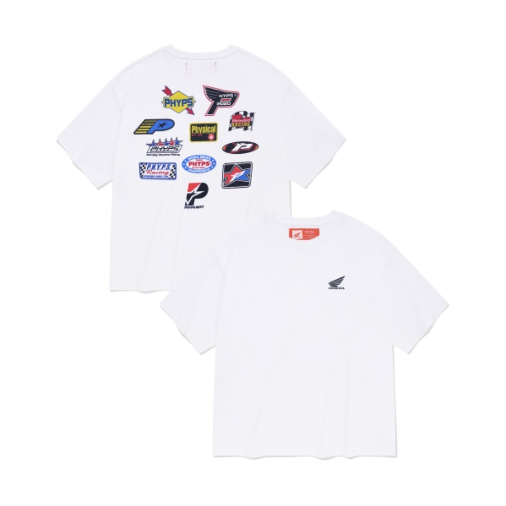 Tシャツ・カットソー HONDA MOTORCYCLE Multi Graphic Patch Tshirt White