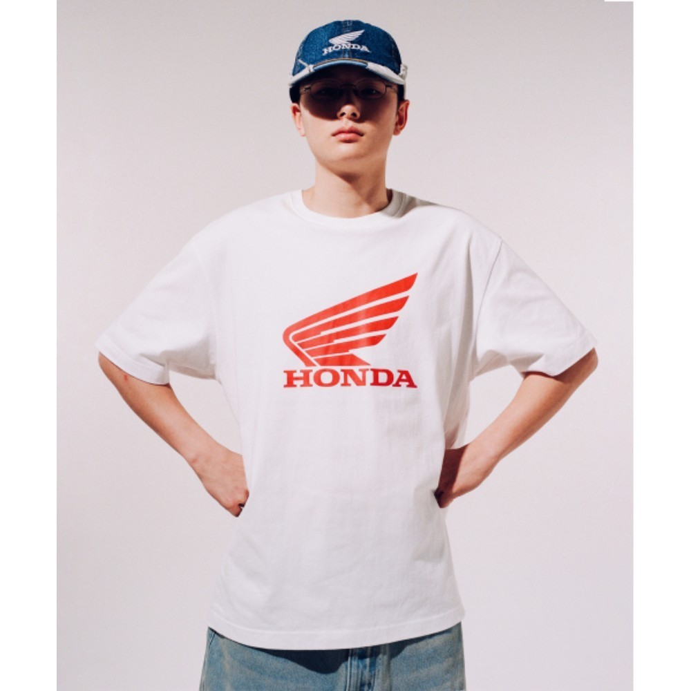 Tシャツ・カットソー HONDA MOTORCYCLE Original Wing logo Tshirt White