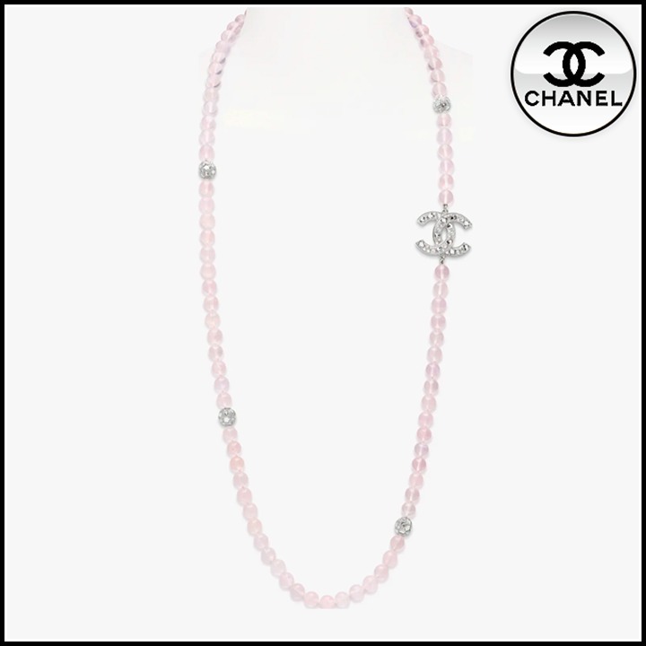 【ピンクでコーデが可愛く♪】CHANEL 25SSP LOOK36 ネックレス