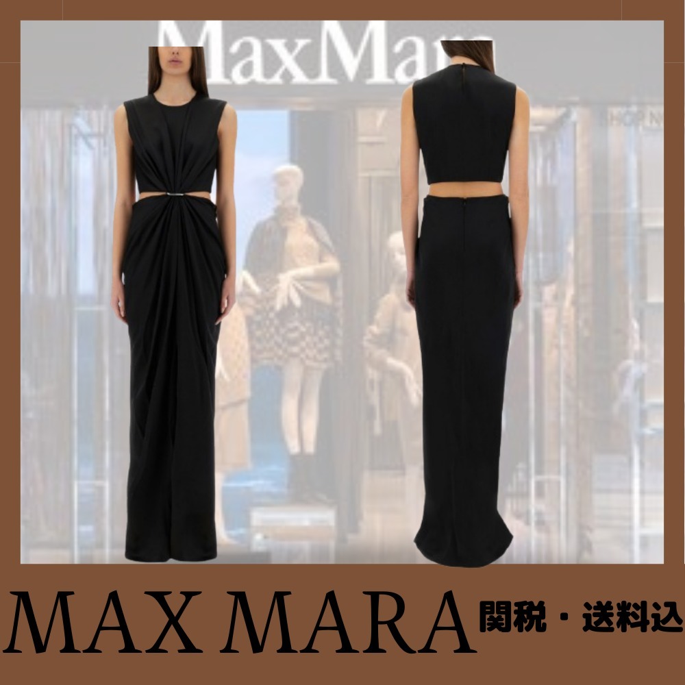 新作☆【Max Mara】シルク「パナロ」ロングドレス
