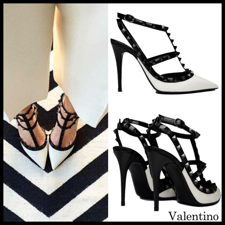 関税送料込◆Valentino◆ロックスタッズ レザーパンプス