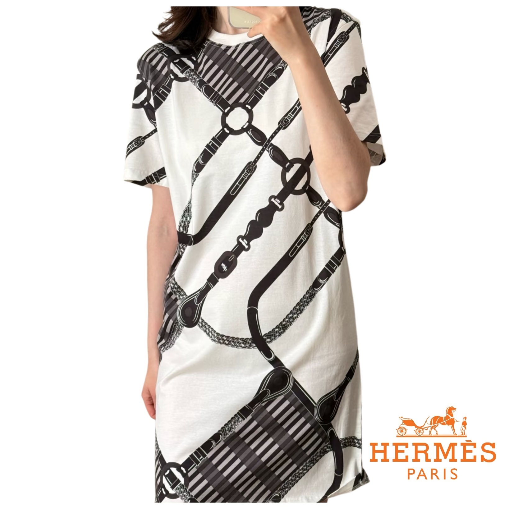 魅力的♪【HERMES】《コーチング・リミックス》ドレス