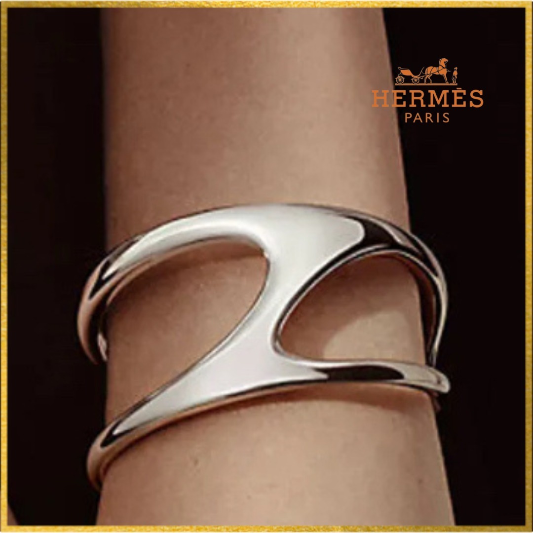 人気◆HERMES◆シェーヌダンクル Punk GM カフ ブレスレット