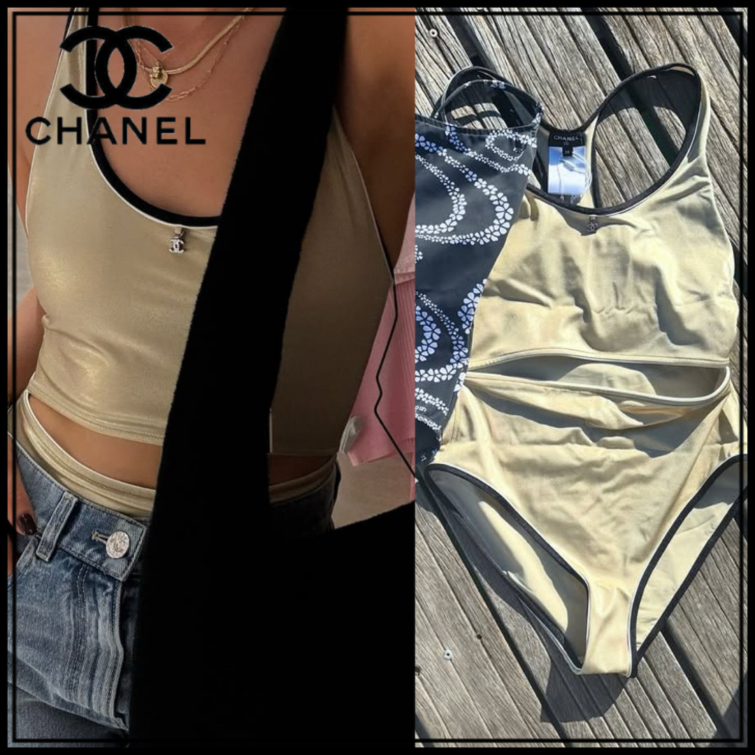 【シンプルかつお洒落】CHANEL ワンピース水着