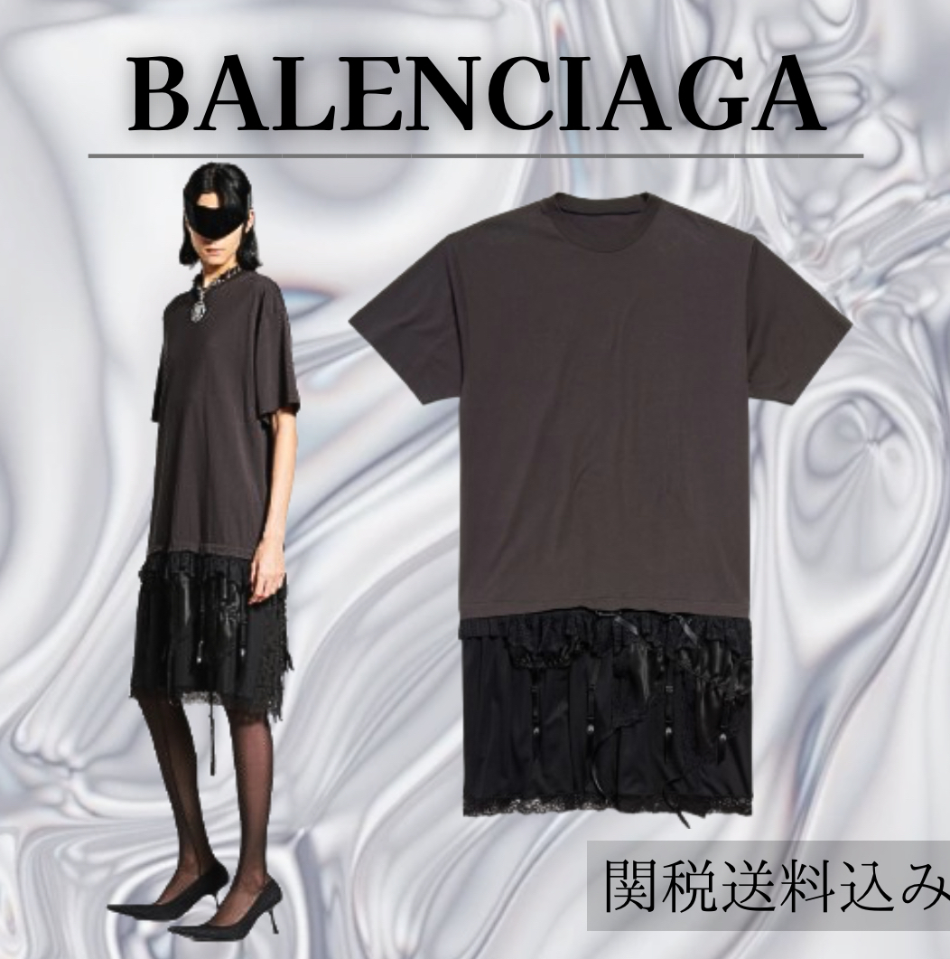 BALENCIAGA Tシャツドレス ブラック SS25 新作 ★