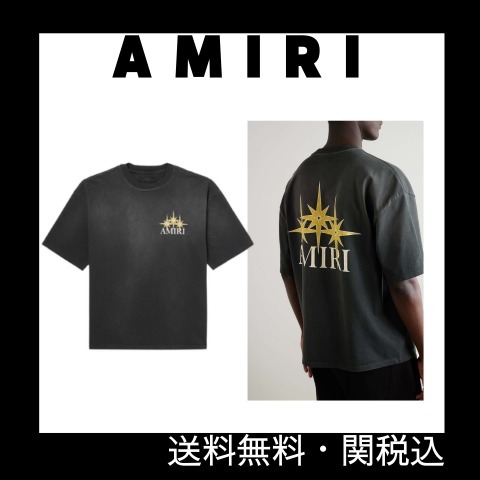 【関送込】AMIRI ロゴプリントコットンジャージーTシャツ