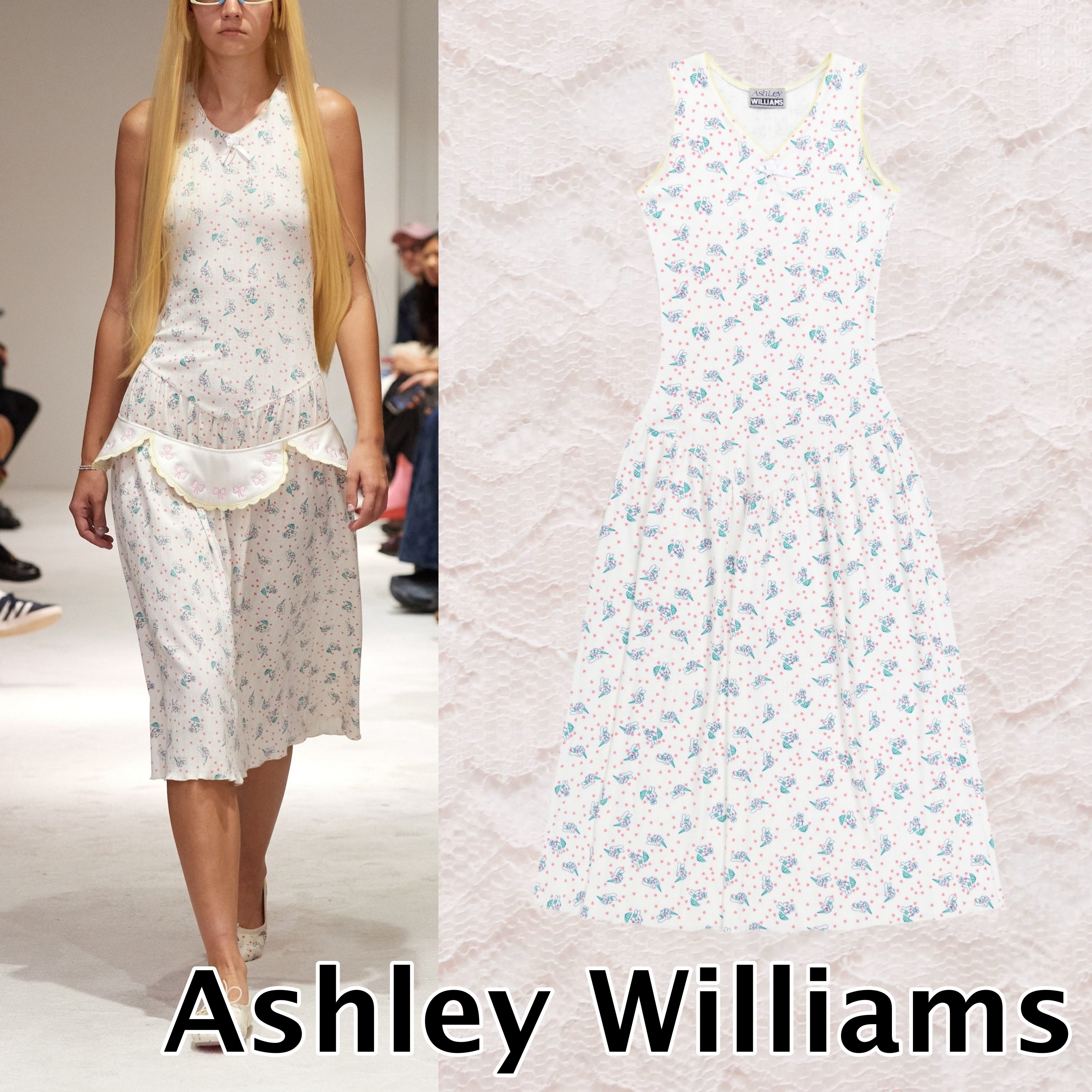 【Ashley Williams】バニーポワンテルドレス Vネック