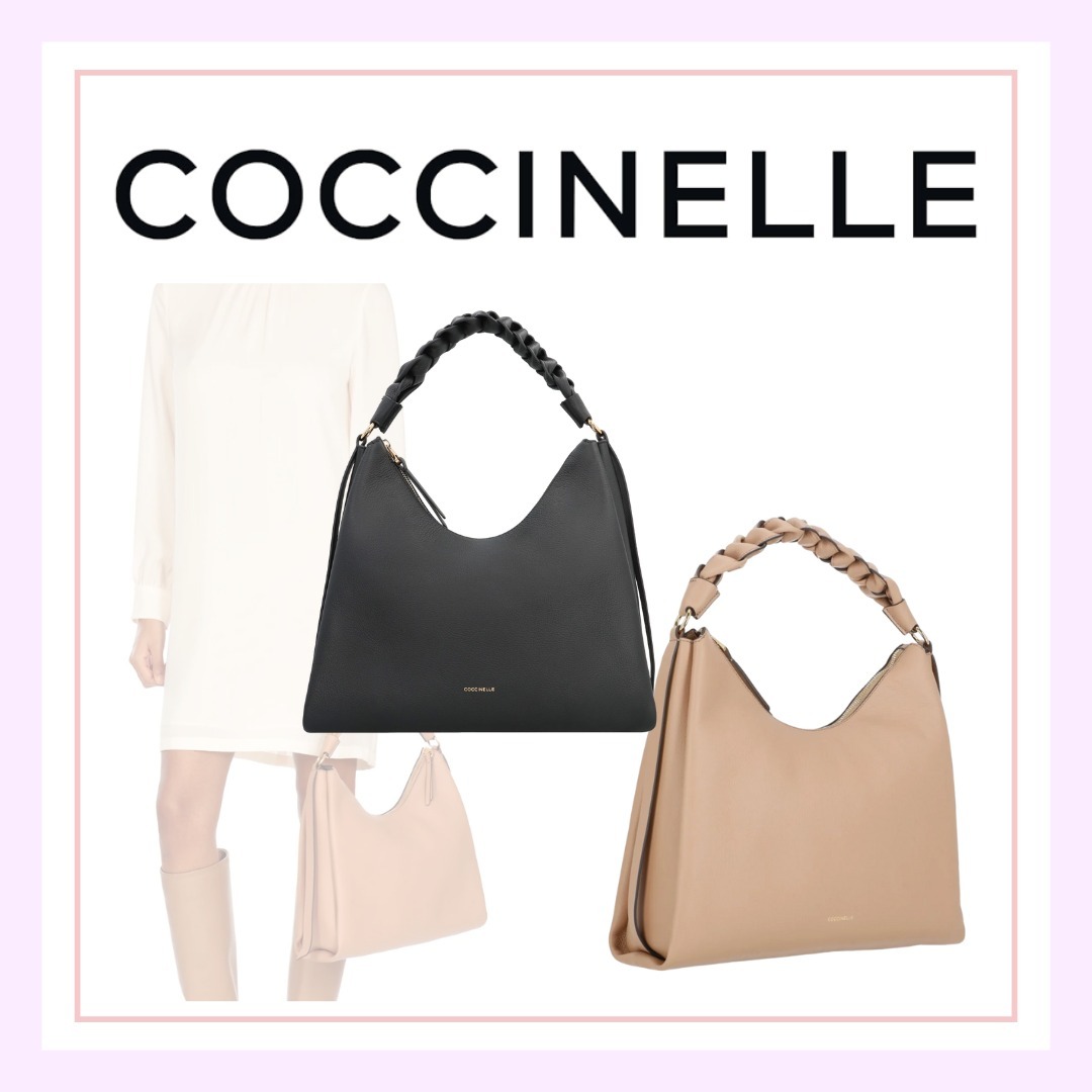 関税/送料込【Coccinelle】編み込みハンドルショルダーバッグ