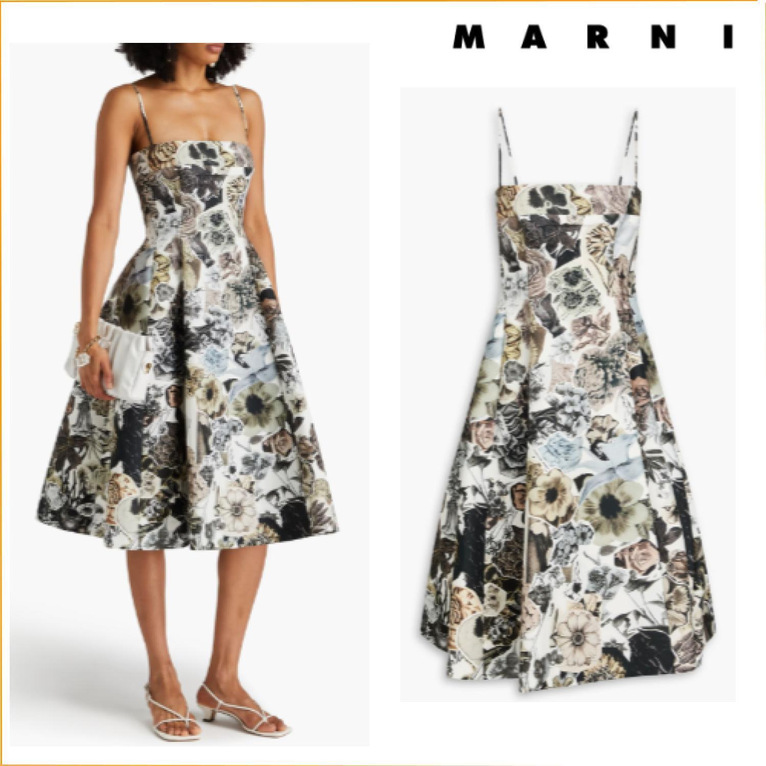 おすすめ☆ MARNI コットン フレアミディワンピース