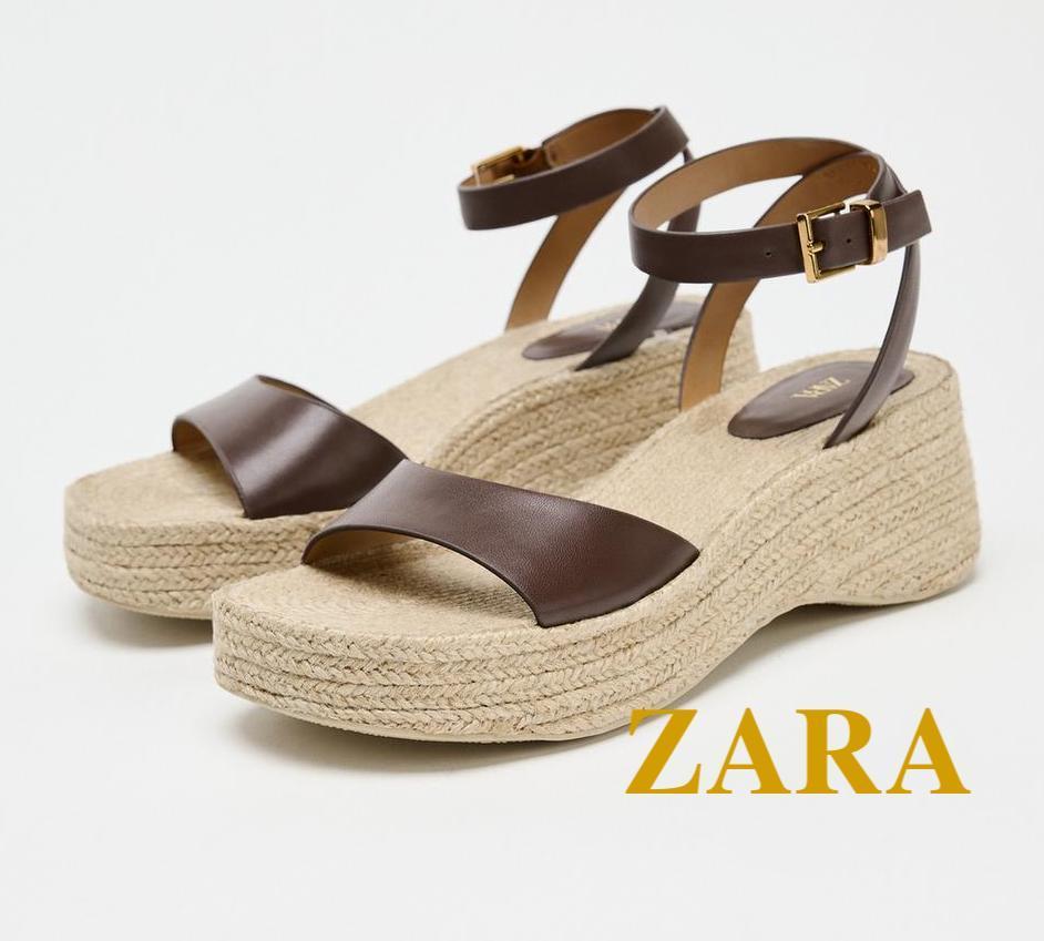 ☆ドイツ発*ZARA*新作*エスパプラットフォームウェッジサンダルD