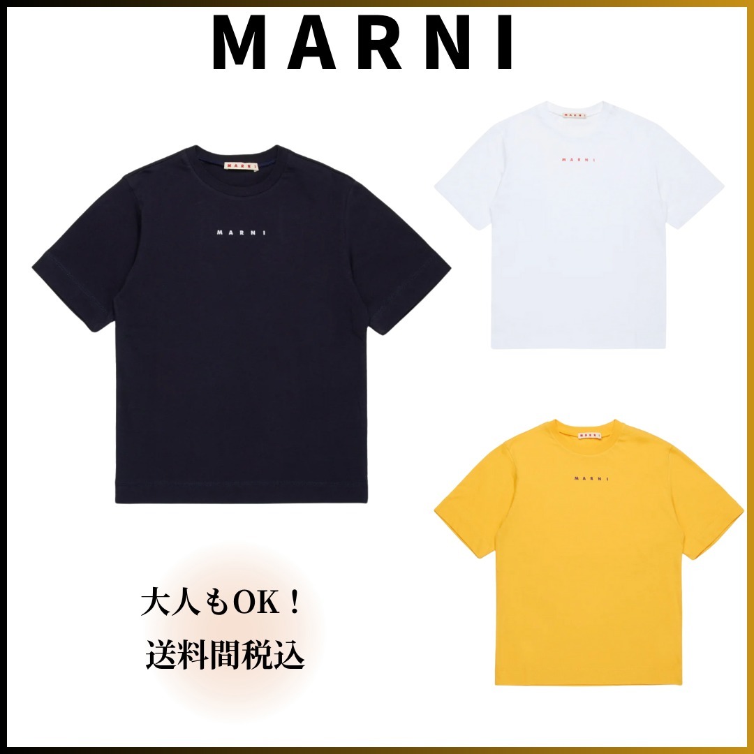 MARNI ： Tシャツ 新作 キッズ 大人もOK 半袖 ロゴT