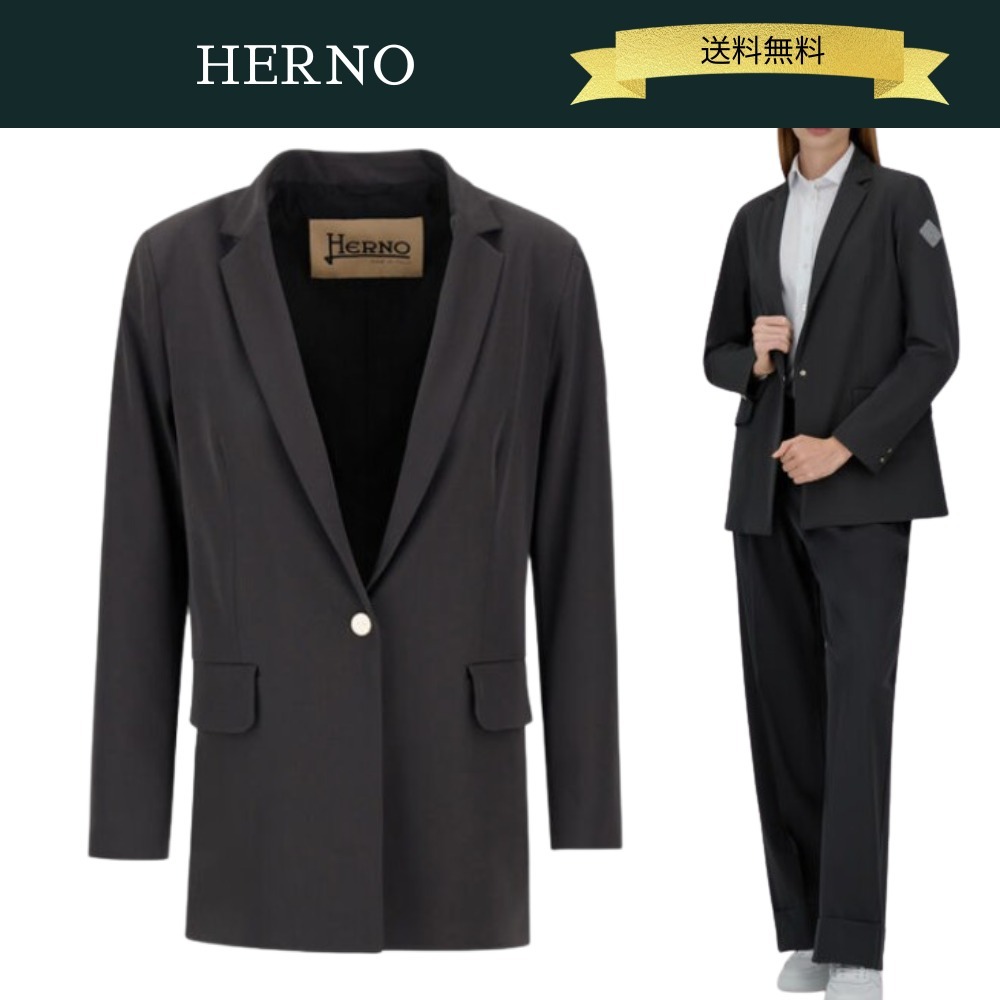 HERNO FCバルセロナ コラボ イージースーツ ストレッチ ブレザー