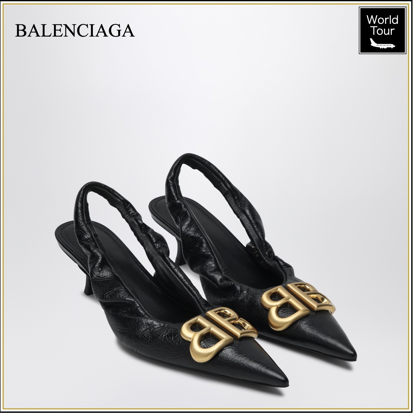 BALENCIAGA ウィメンズ Monaco Slingback サンダル ラムスキン