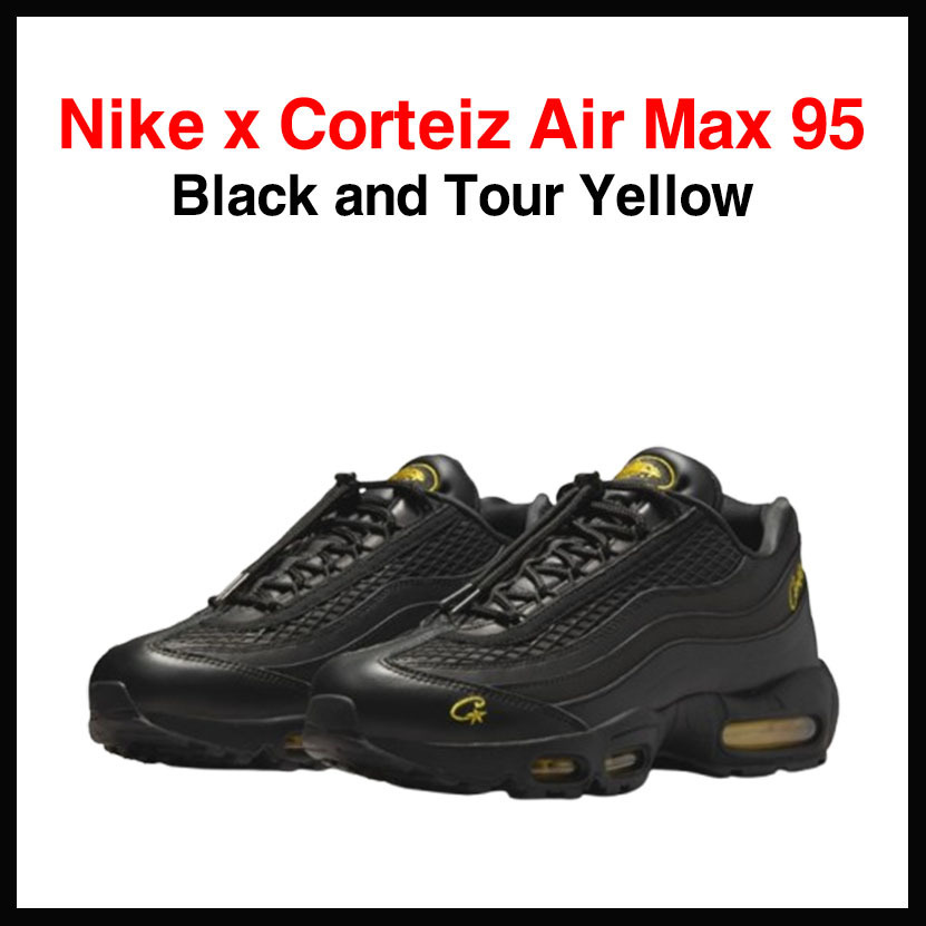 【 NIKE X CORTEIZ 】AIR MAX 95 BLACK AND TOUR YELLOW