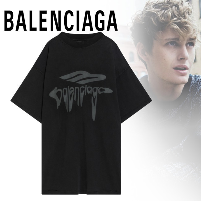 正規店買付【BALENCIAGA】Tシャツ オーバー 3B リキッドブラック