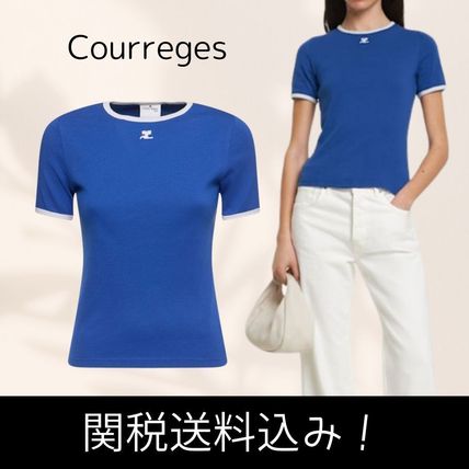 courreges☆25SS 胸元ロゴ 半袖 Tシャツ LADIES M Courreges(クレージュ) Tシャツ・カットソー(レディース) - 海外