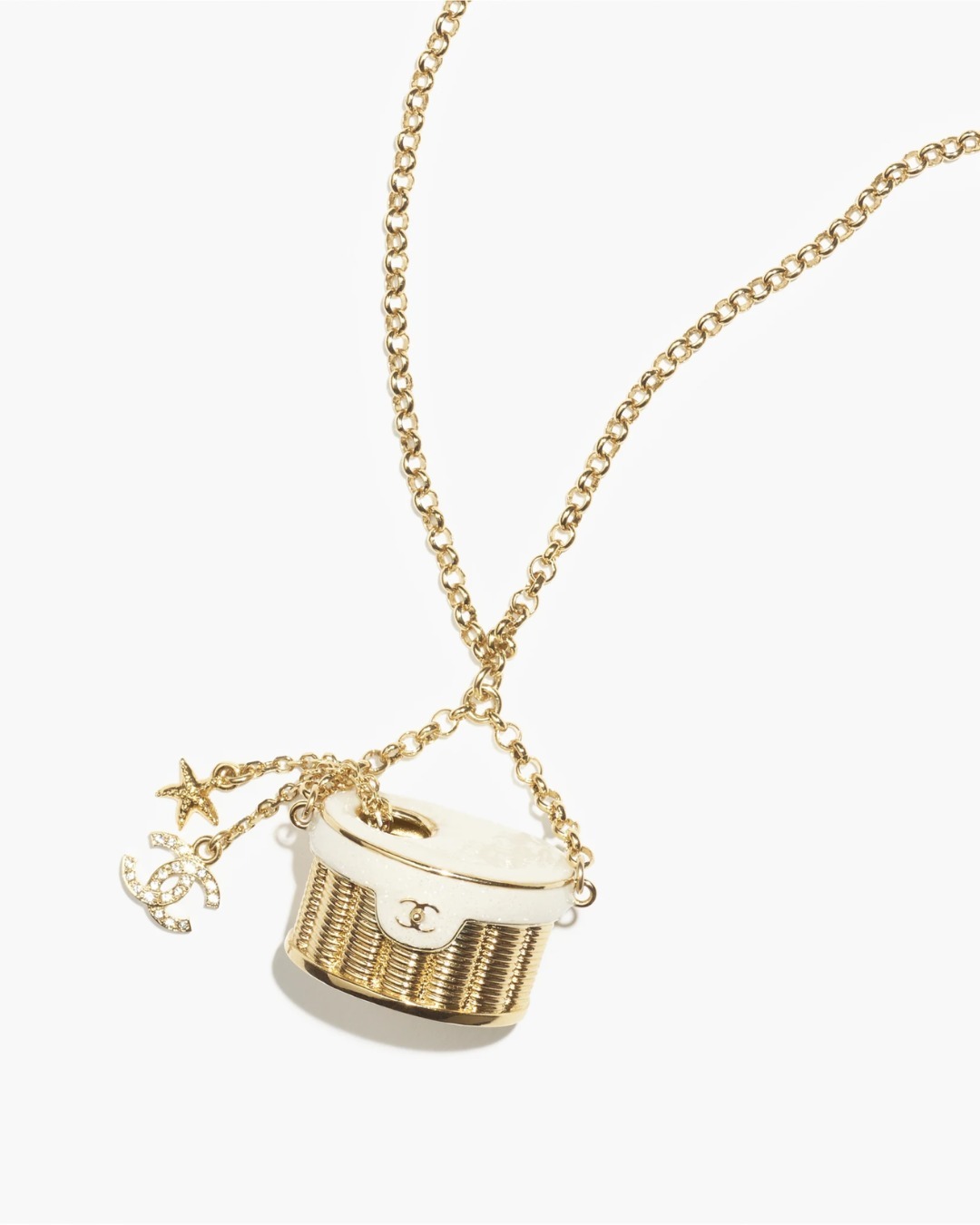 《CHANEL》ロング ペンダント ネックレス 24/25C ゴールド