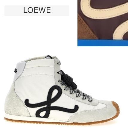 LOEWE ロエベ ブロック ハイトップ スニーカー デニム ロゴ ハイトップスニーカー LOEWE(ロエベ) - 海外通販のBUYMA