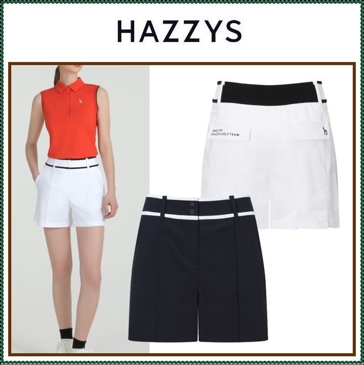 【HAZZYS GOLF】 Women's 4-piece Pleated Shorts /追跡付