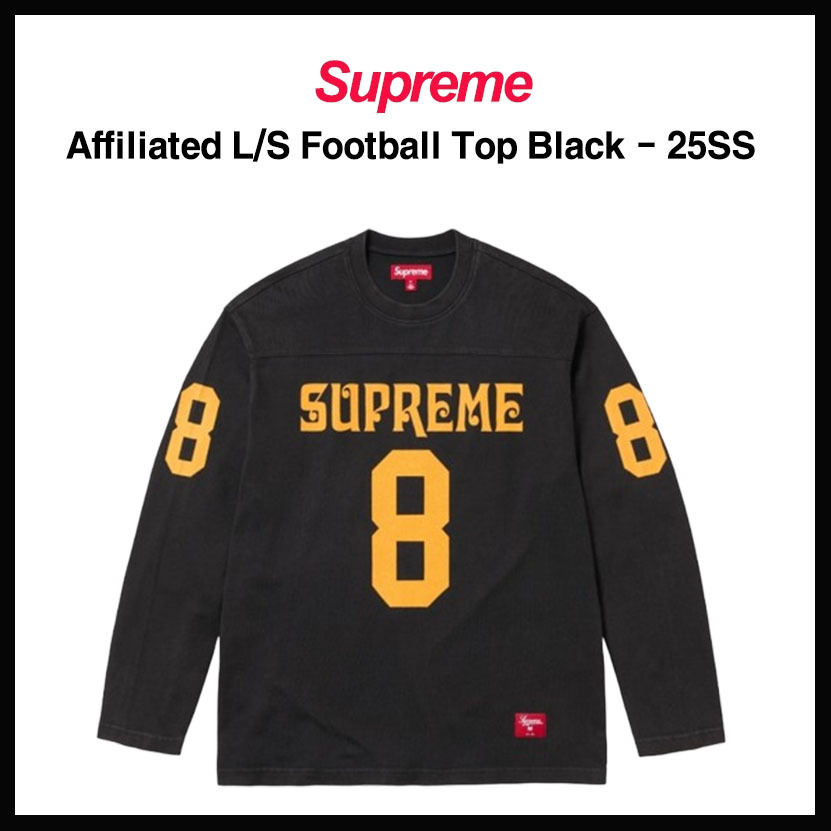 【SUPREME】 AFFILIATED L/S FOOTBALL TOP DUSTY BLACK - 25SS