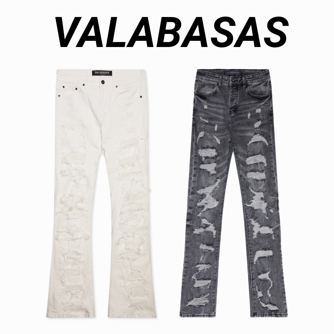 ◆VALABASAS◆スタックフレアデニム 送料込