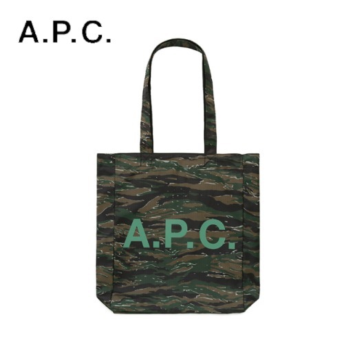 A.P.C. アーペーセー カーキ ルー リバーシブル トートバッグ