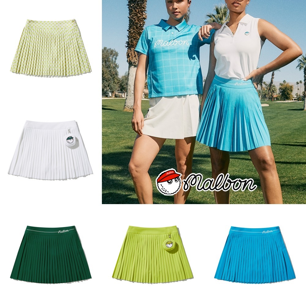 MALBON GOLF : ゴルフウェア ウィメンズ プリーツスカート