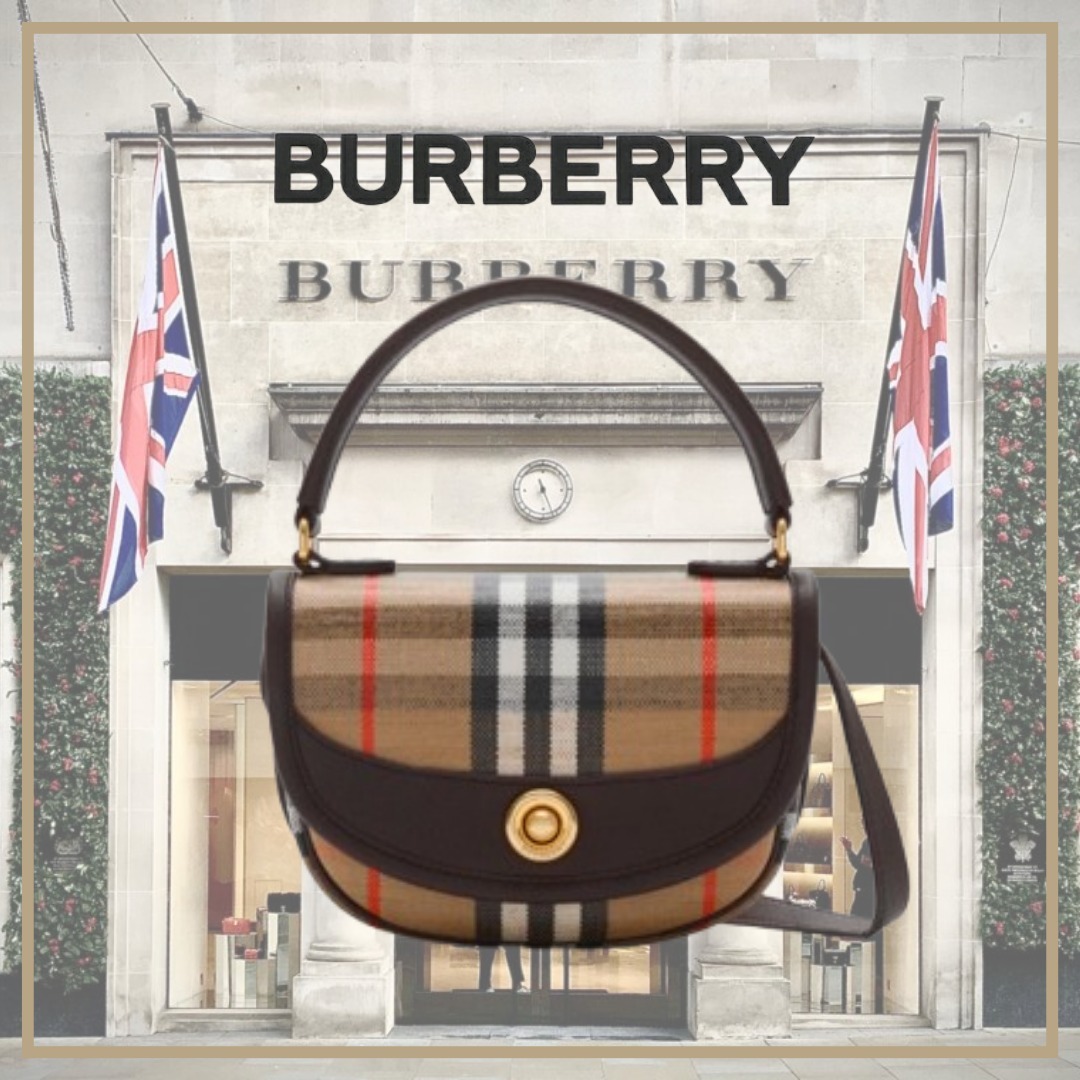 【BURBERRY】バーバリー ミニ ハイランドバッグ★ベージュ