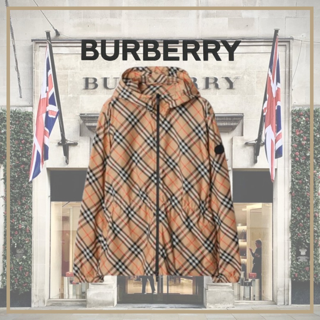 【BURBERRY】チェック ライトウェイト ジャケット★ベージュ