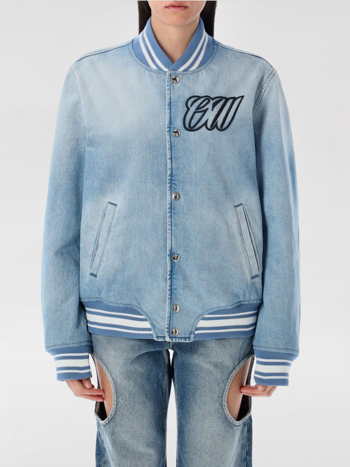 ジャケット Off-White Woman Jacket Blue OWEK006S25DEN001 4010