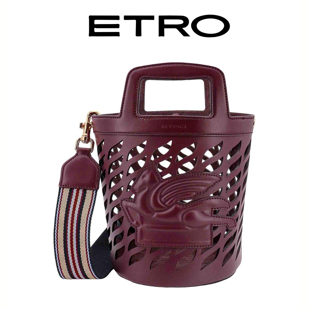 【国内発送関税込】【ETRO】パンチングレザー バケットバッグ