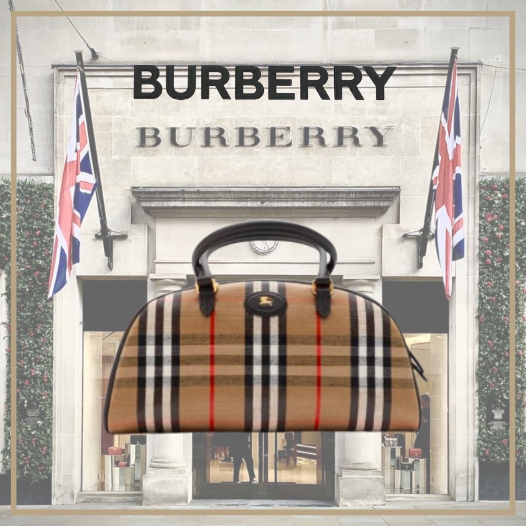【BURBERRY】バーバリー ハイランド ボウリングバッグ★ベージュ