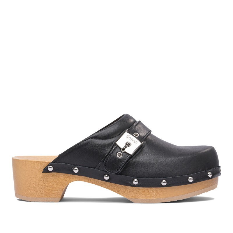 サンダル・ミュール Scholl PESCURA CLOG 50 BLK&HONEY LTRE\n50MM