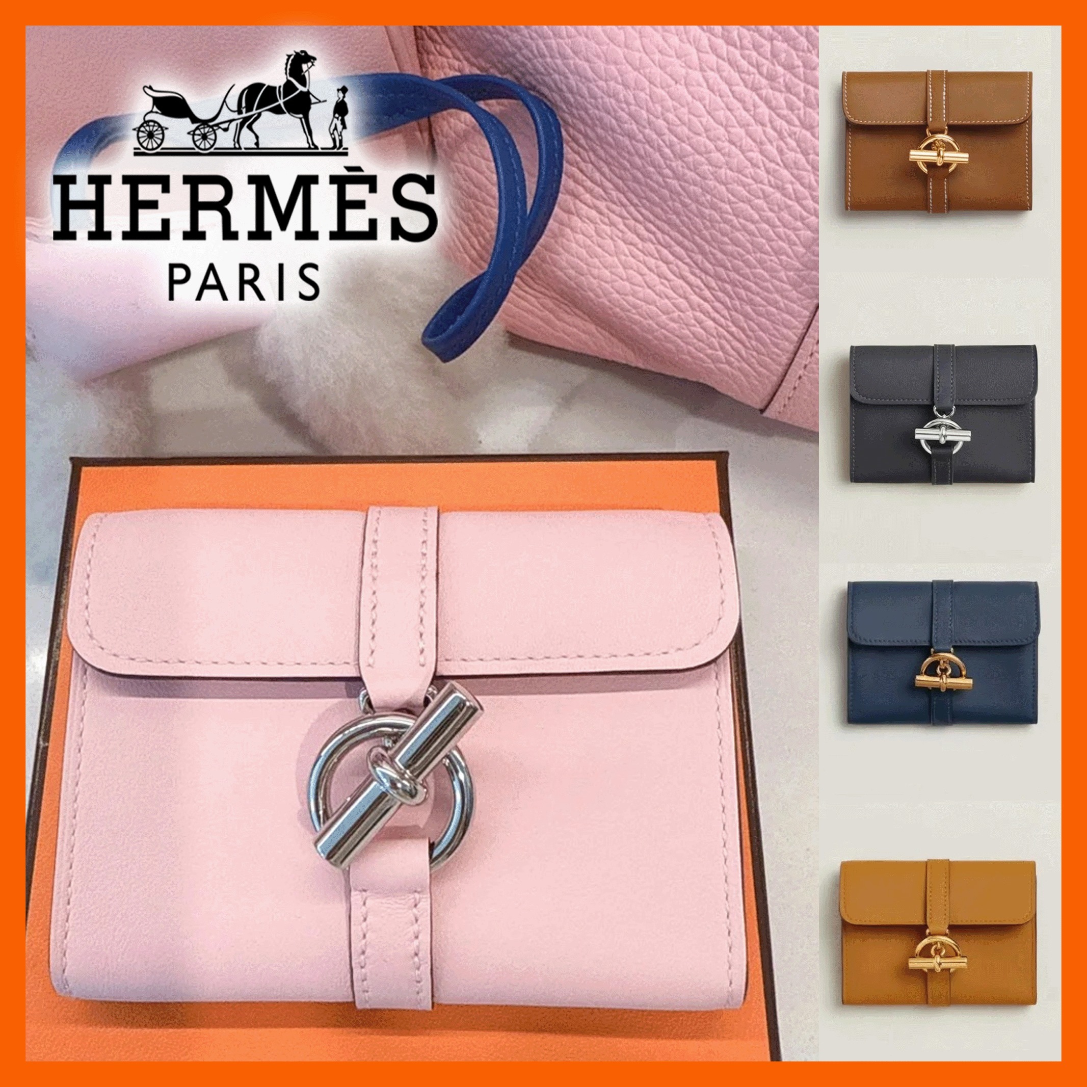 カラバリ豊富で選ぶ楽しさ★【HERMES】グレナン 財布