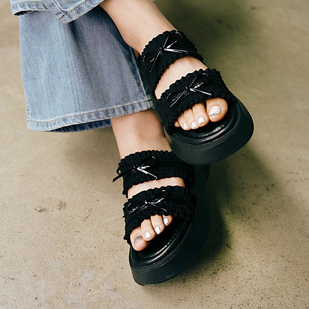 ★JILLSTUART★ [Linda] Ribbon Platform Sandals 2 COLORS (JLS