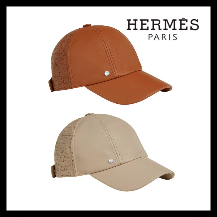 《上質なレザーを味わえる逸品★》HERMES キャップ
