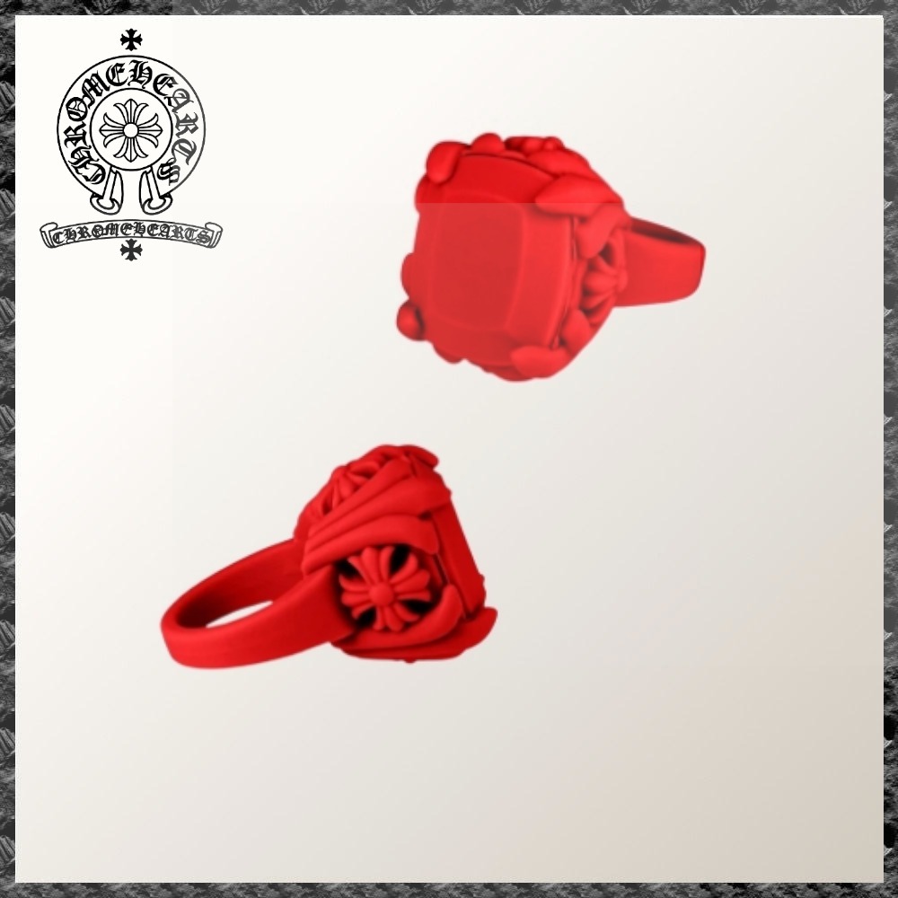 ◆CHROME HEARTS◆シリコンリング Cock & Tail Ring Red CH+