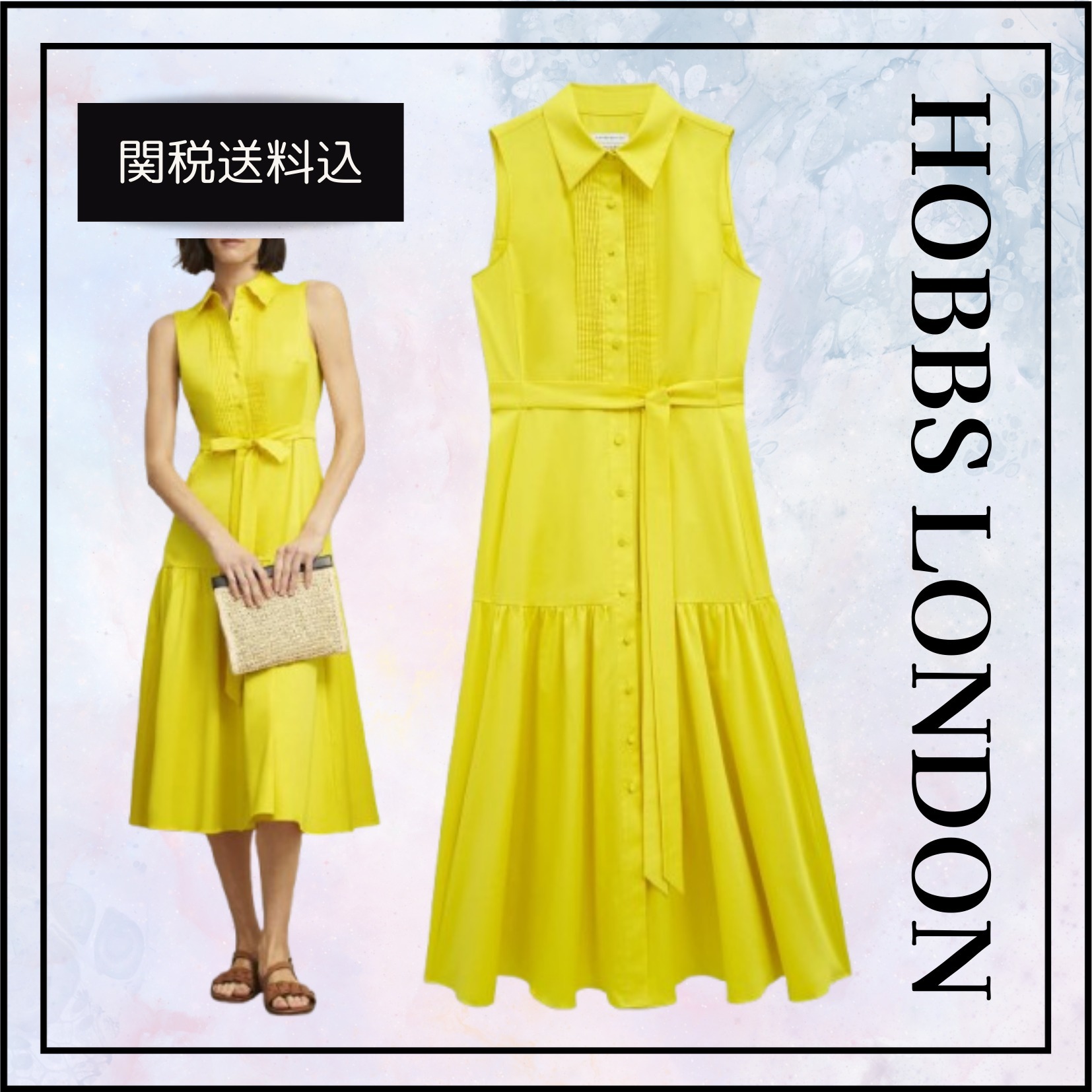 関税送料込★HOBBS LONDON カージントン コットン シャツドレス