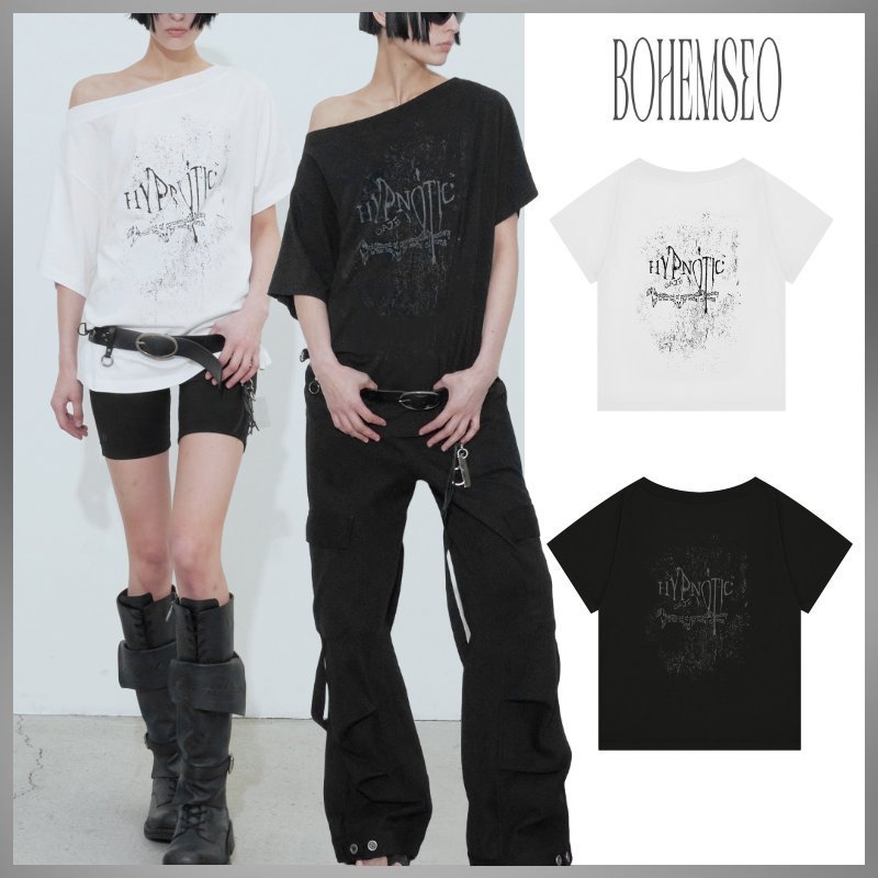 【BOHEMSEO】 HYPNOTIC BOATNECK T ♥2COLOR