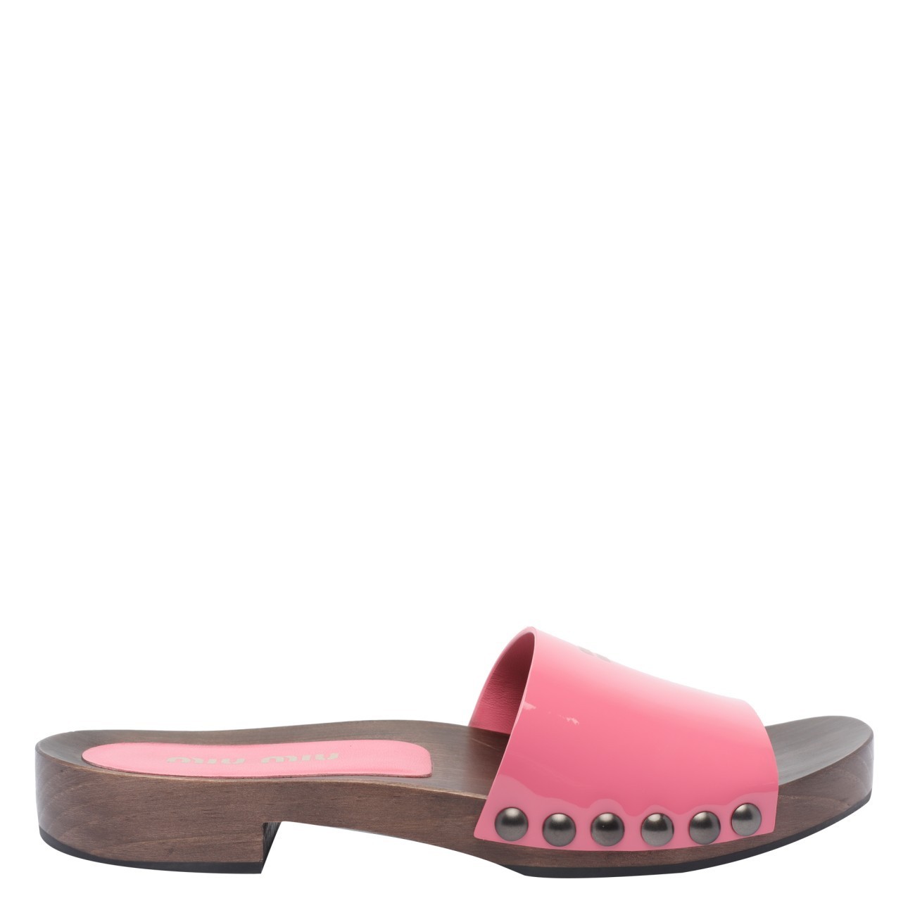 サンダル・ミュール MIU MIU PATENT LEATHER CLOGS
