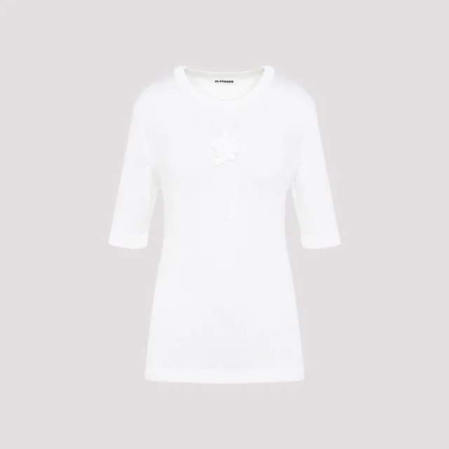 ジルサンダー Jil Sander Flower Crochet T-Shirt