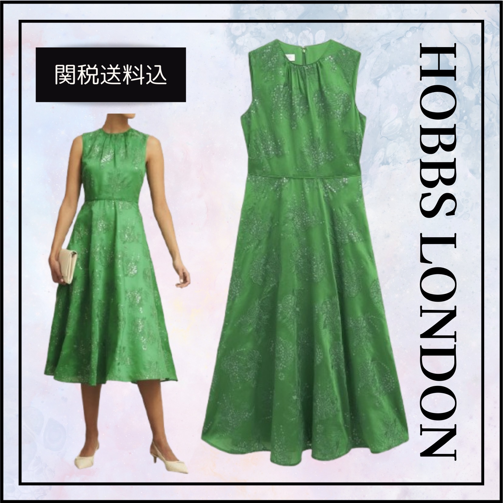 関税送料込★HOBBS LONDON レイチェル刺繍ドレス