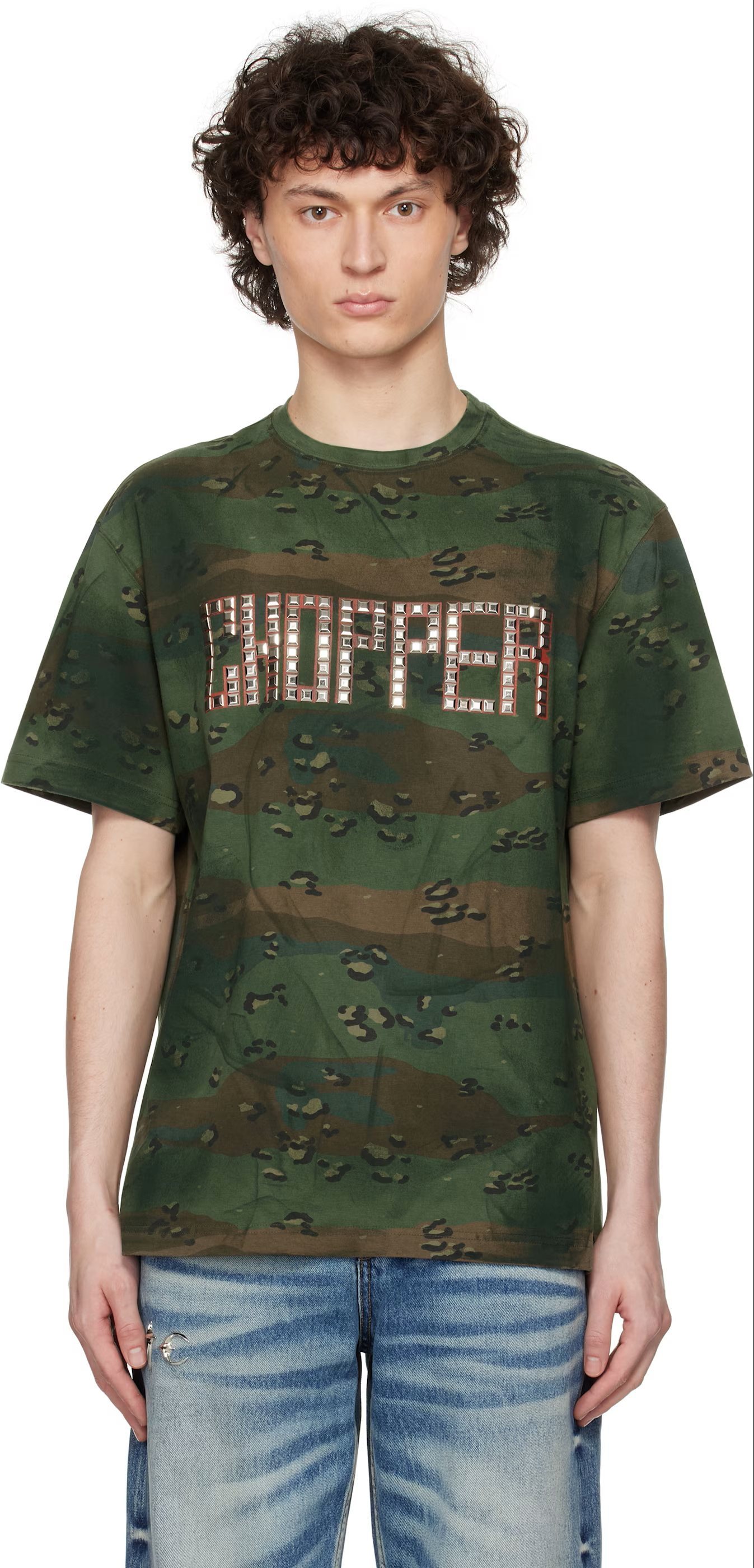 ★Thug Club★ カーキ Camoflage 'Chopper' Tシャツ