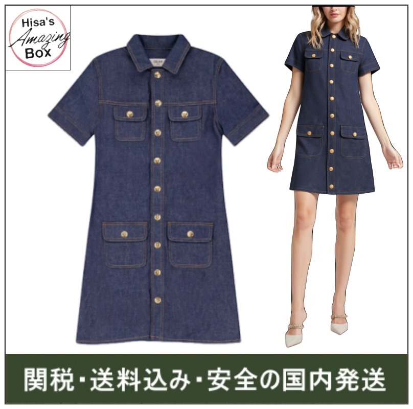(送料・関税込) CELINE ミニドレス / ローウォッシュ デニム