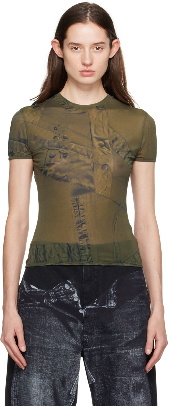 【関税込み】Blumarine グリーン プリントTシャツ
