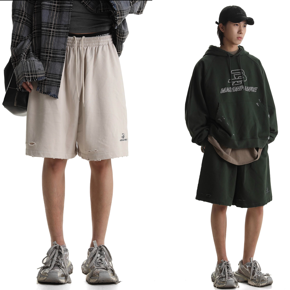 MASONPRINCE ルーズ デニム パンツ スウェットパンツ